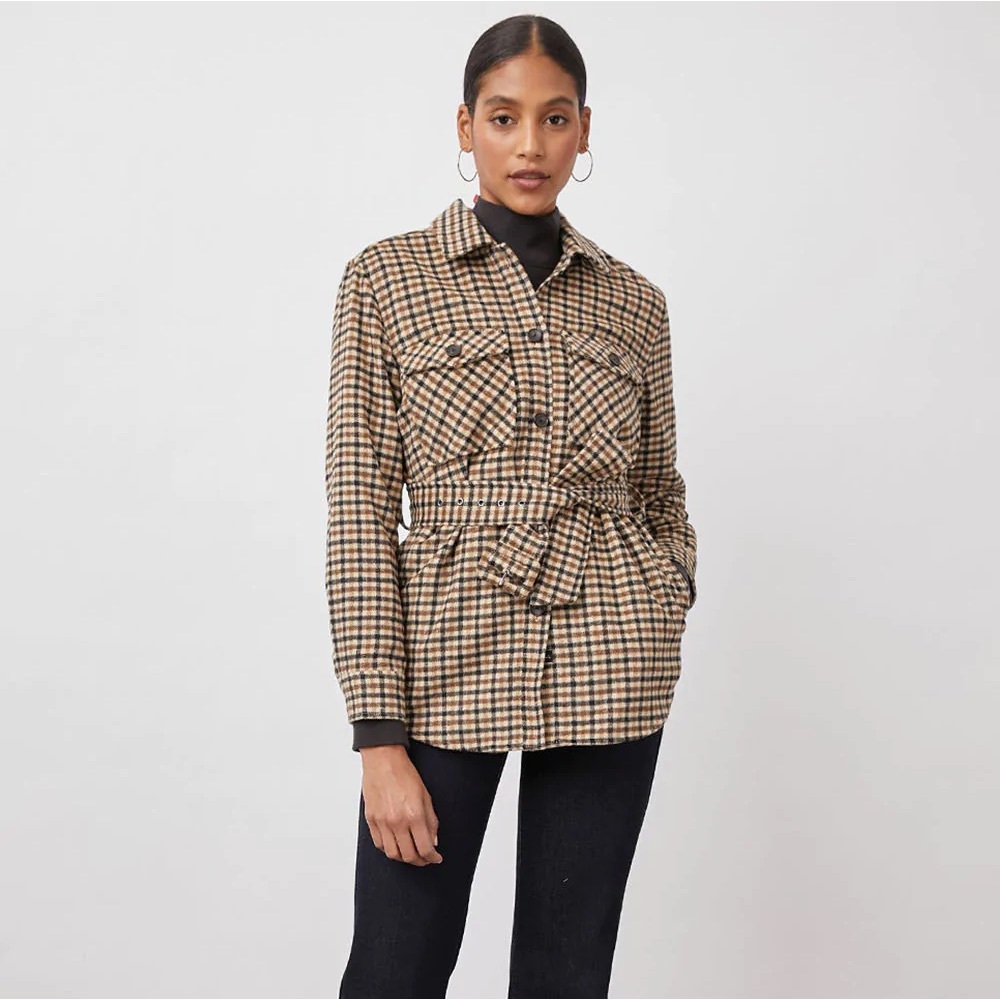 Rails Tan and Black Plaid Jacket